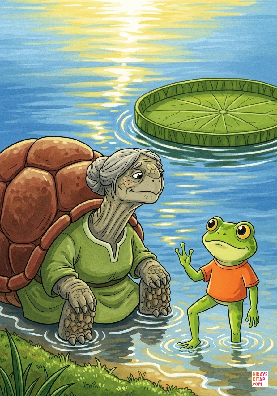 Küçük Kurbağa ve Cesaret Gölü Sayfa 9 görseli