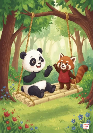 Minik Panda ve Bambu Salıncağı kapak