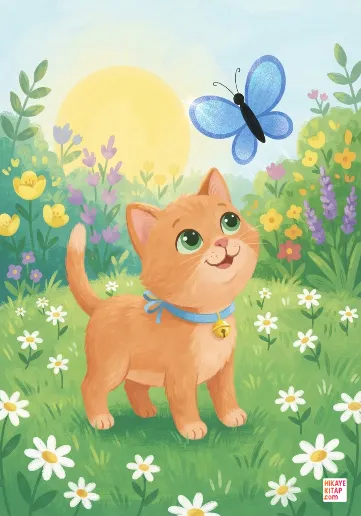 Minik Kedi ve Mavi Kelebek kapak