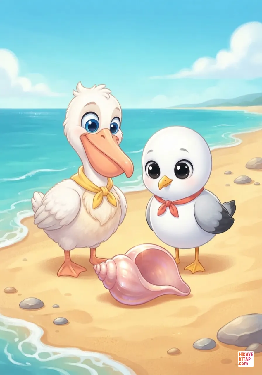 Minik Pelikan ve Pembe Deniz Kabuğu Sayfa 3 görseli