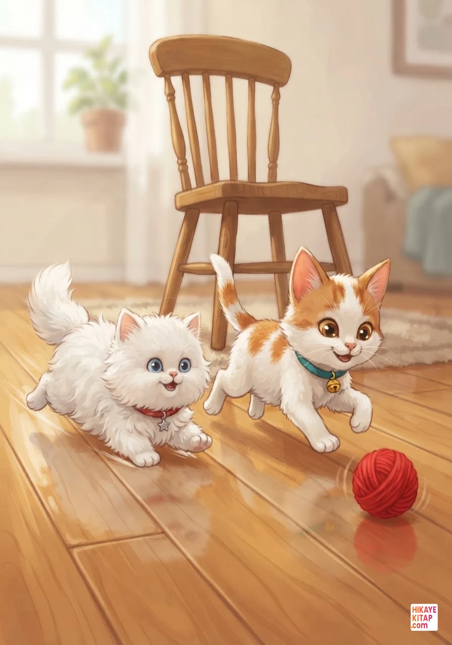 Minik Kedi Pati ve Yumak Yarışı Sayfa 5 görseli