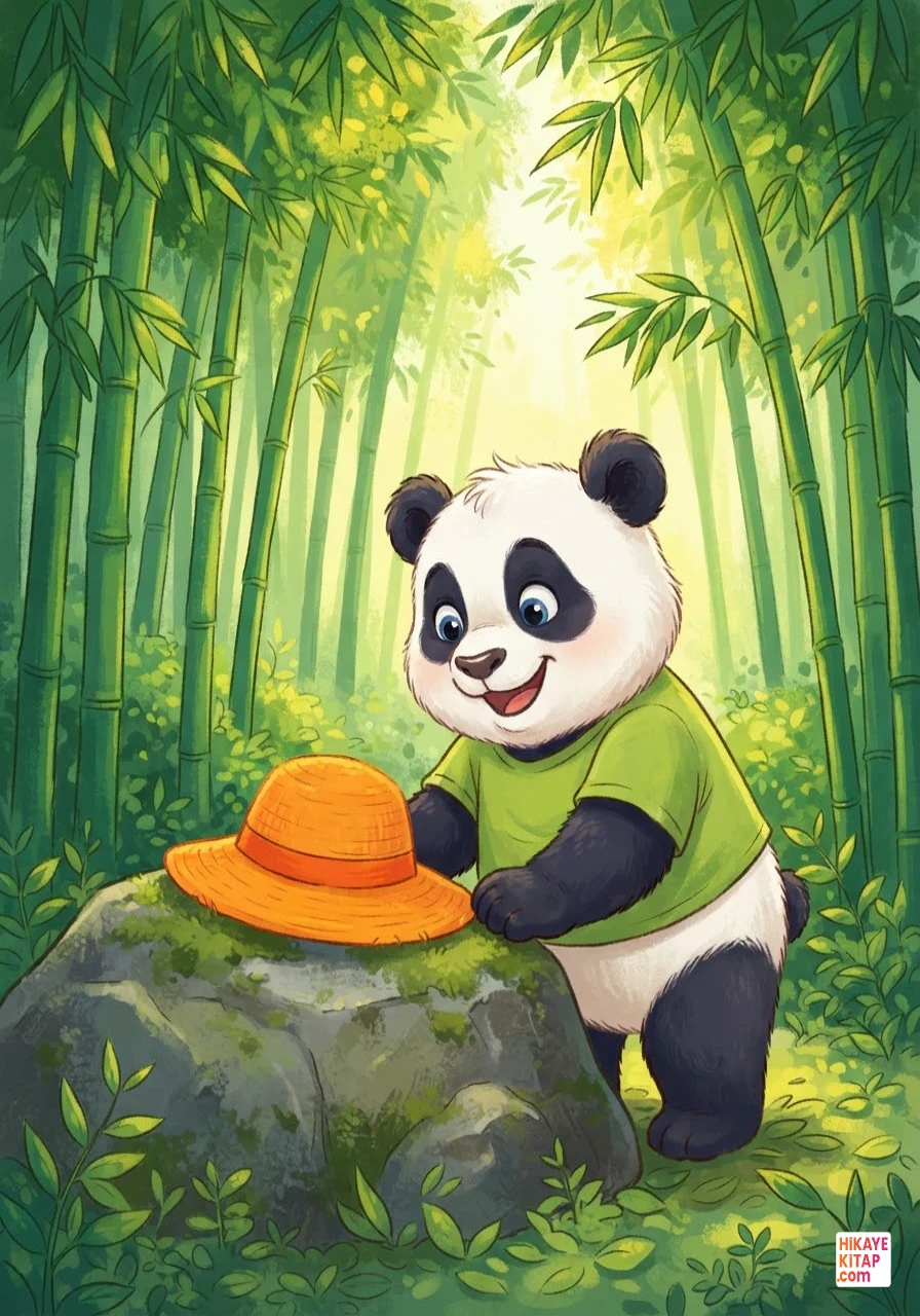 Minik Panda Pati ve Uçan Şapka 1 görseli