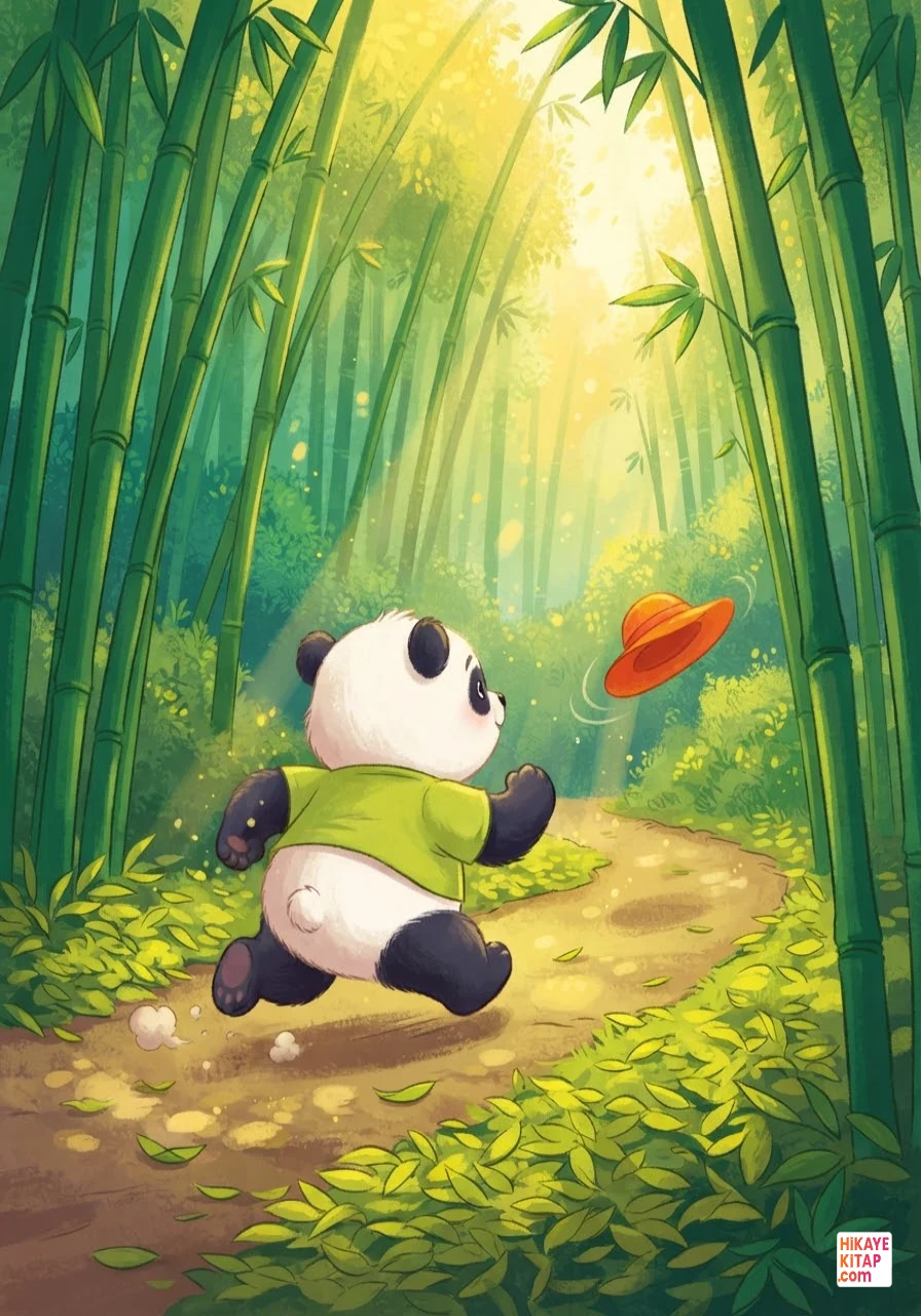 Minik Panda Pati ve Uçan Şapka Sayfa 3 görseli