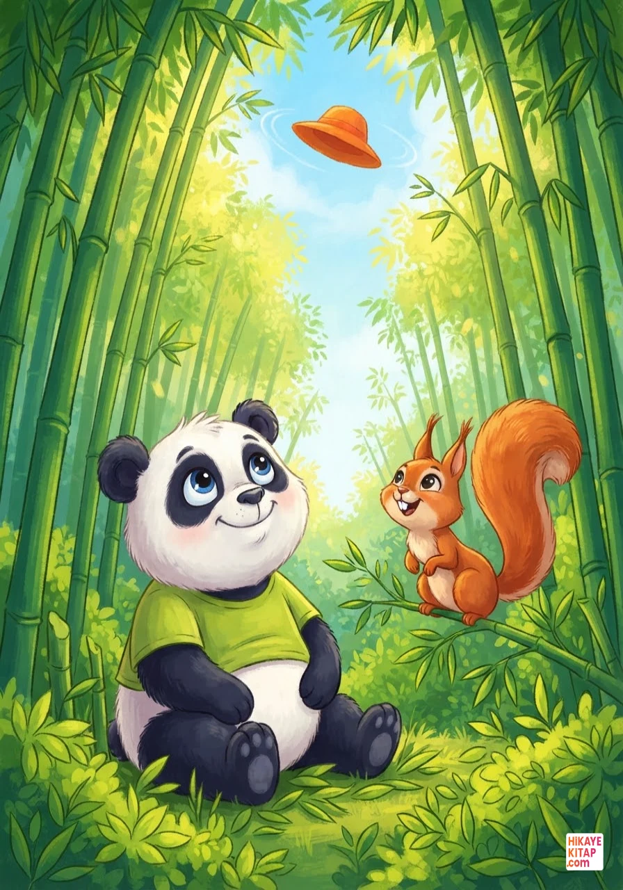 Minik Panda Pati ve Uçan Şapka Sayfa 6 görseli