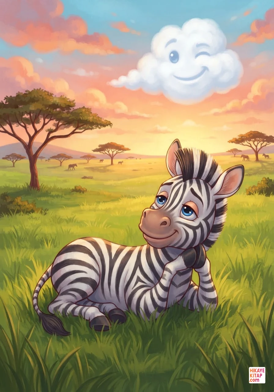 Minik Zebra Zeki ve Çizgili Bulutlar Sayfa 12 görseli