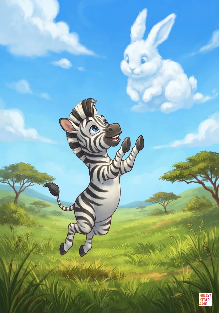 Minik Zebra Zeki ve Çizgili Bulutlar Sayfa 3 görseli