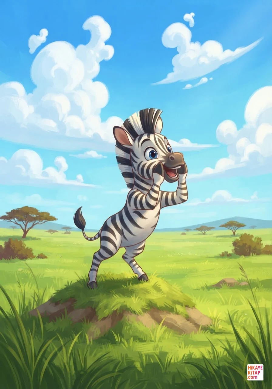 Minik Zebra Zeki ve Çizgili Bulutlar Sayfa 4 görseli