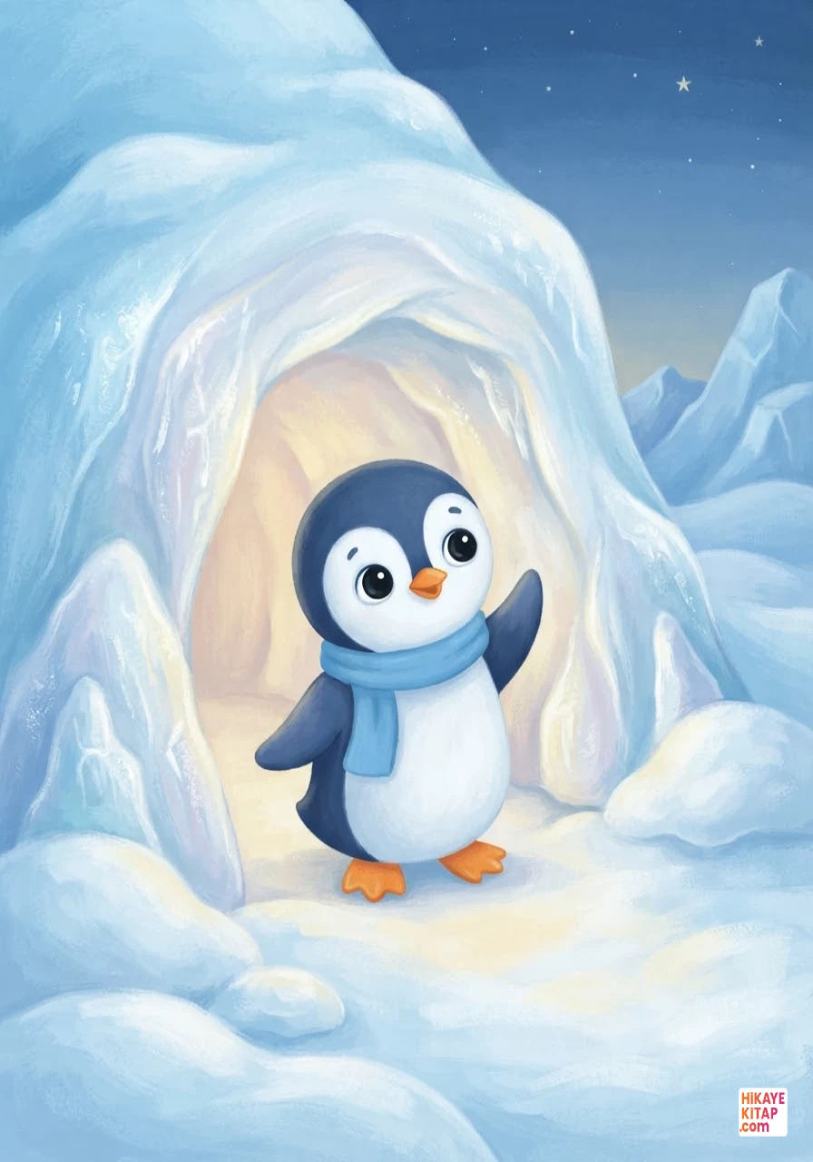 Minik Penguen Mavi ve Kar Taneleri Sayfa 10 görseli