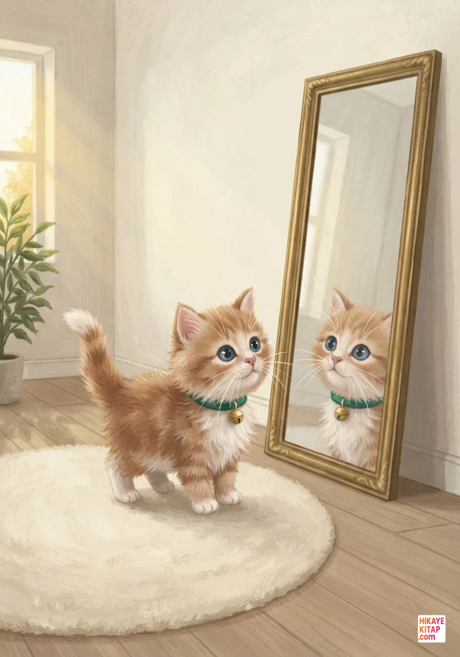 Minik Kedi Misket ve Aynadaki Arkadaş 1 görseli