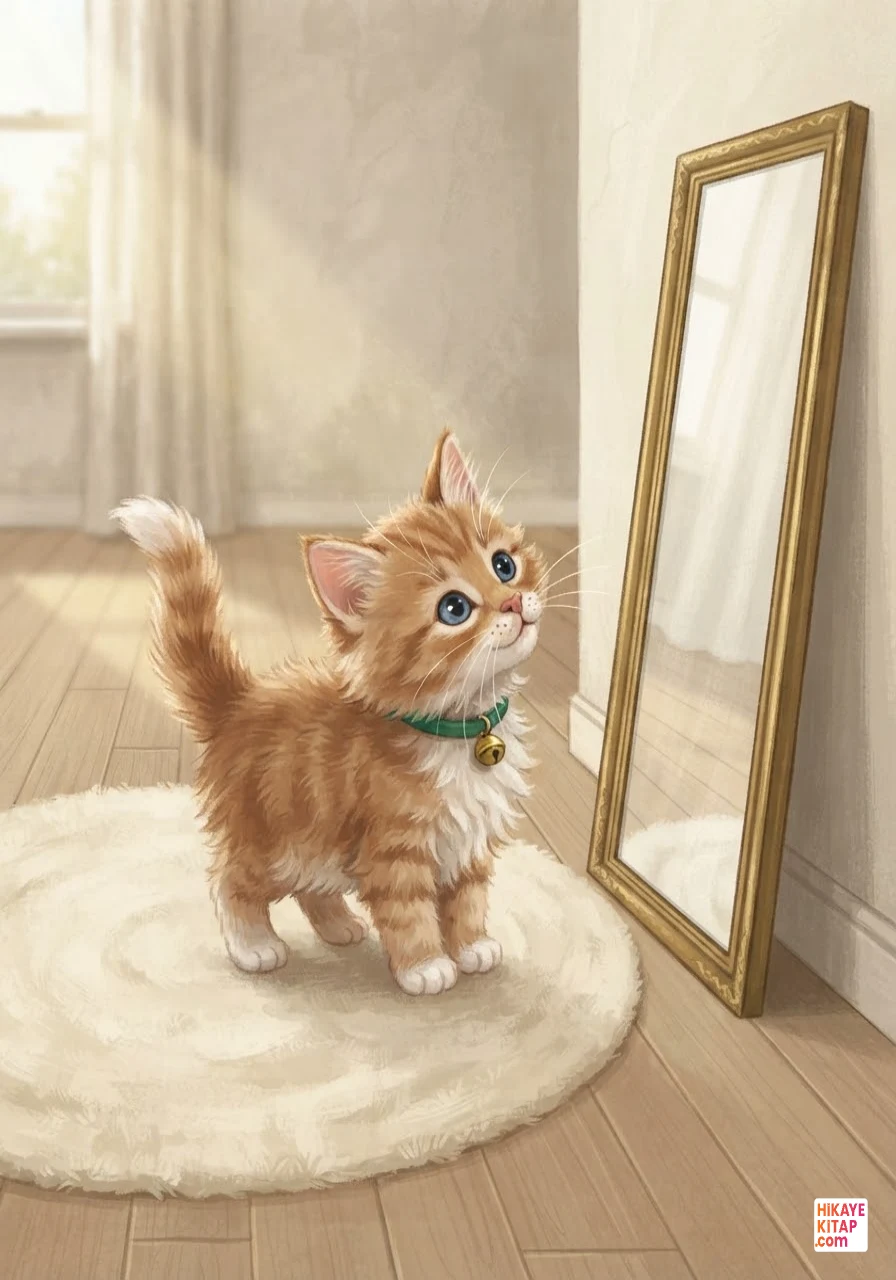 Minik Kedi Misket ve Aynadaki Arkadaş Sayfa 3 görseli