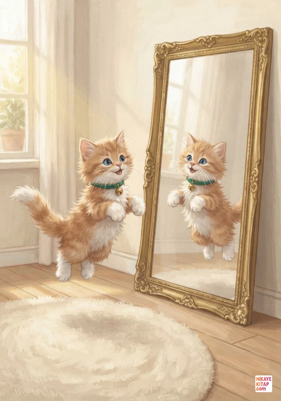Minik Kedi Misket ve Aynadaki Arkadaş Sayfa 5 görseli