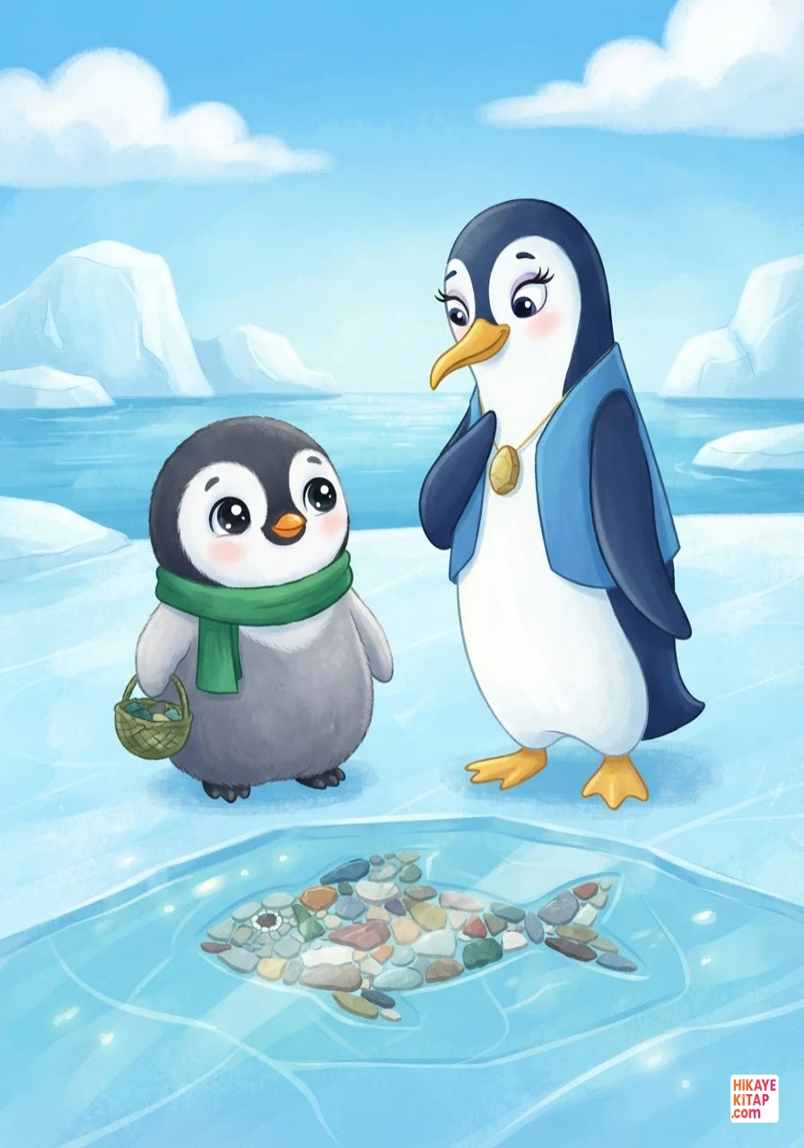 Minik Penguen Pofuduk ve Buzdan Resim Sayfa 5 görseli
