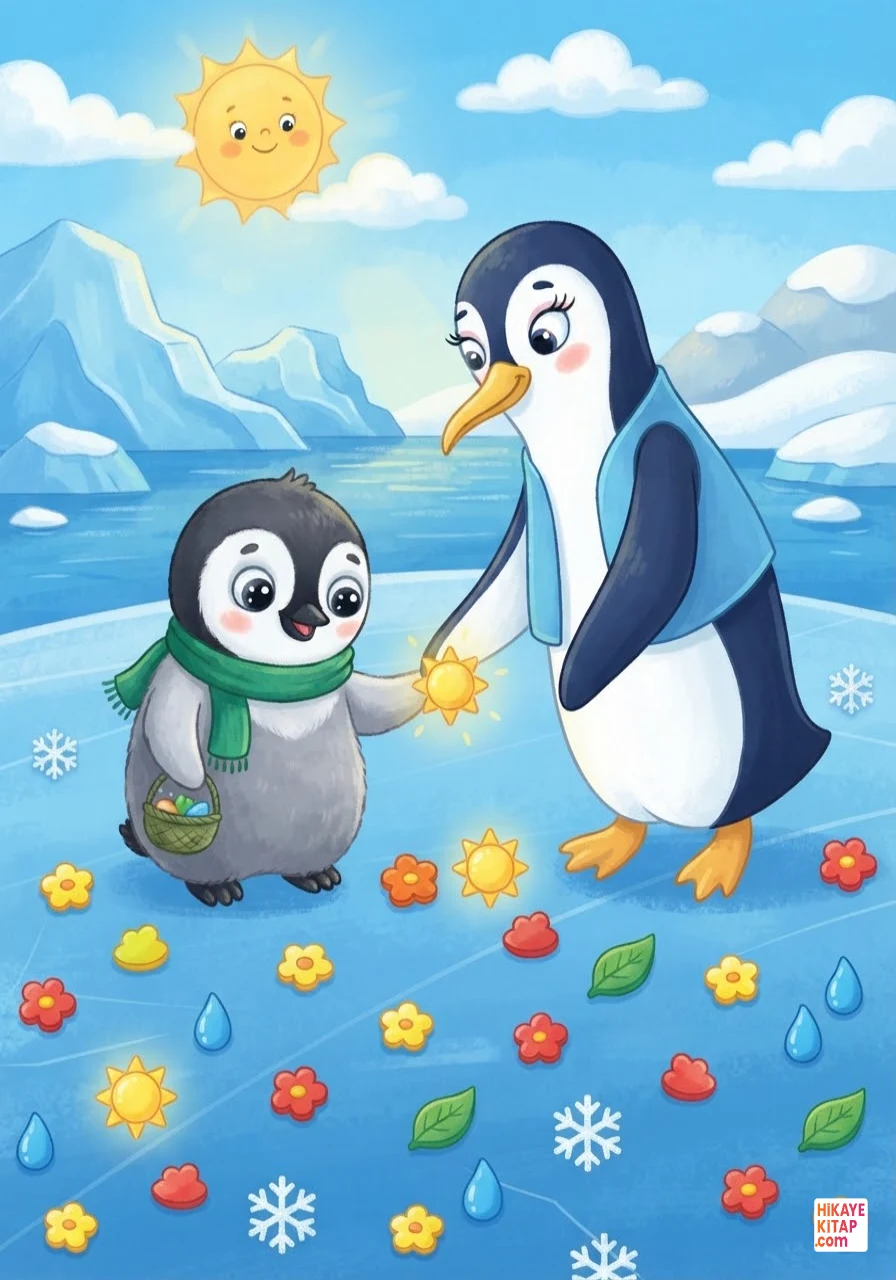 Minik Penguen Pofuduk ve Buzdan Resim Sayfa 8 görseli