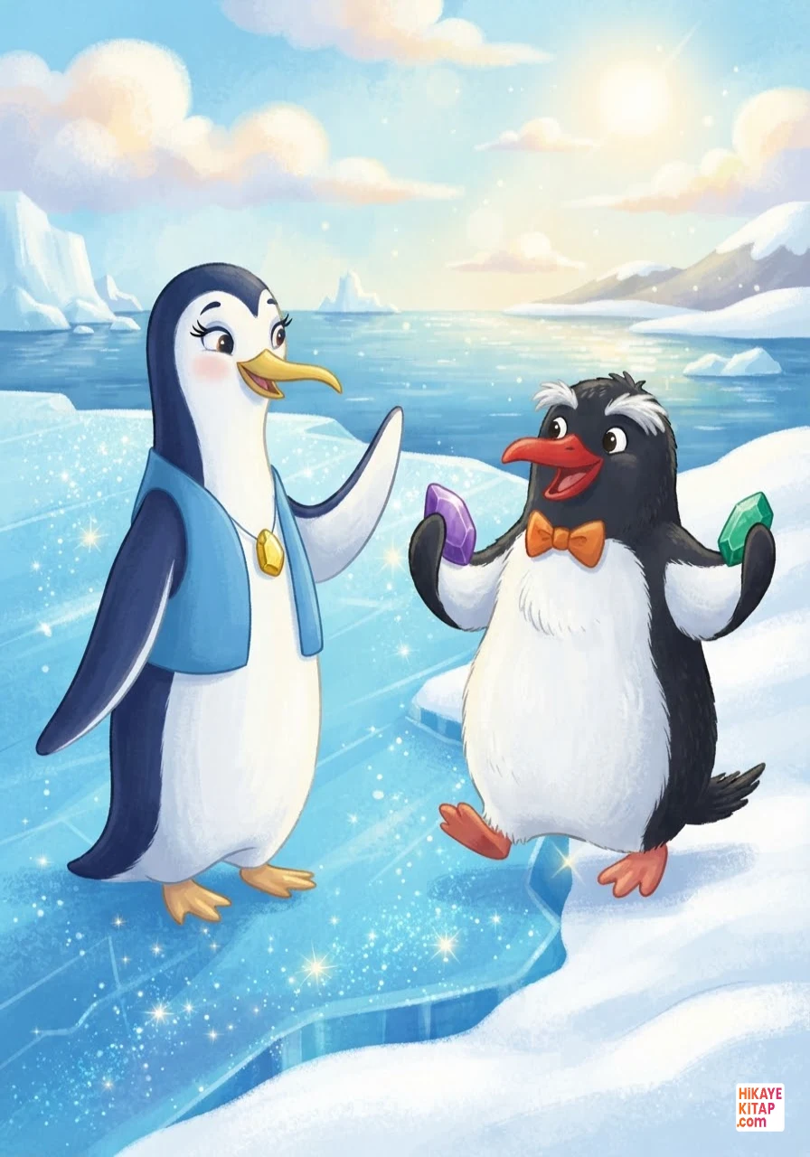 Minik Penguen Pofuduk ve Buzdan Resim Sayfa 9 görseli