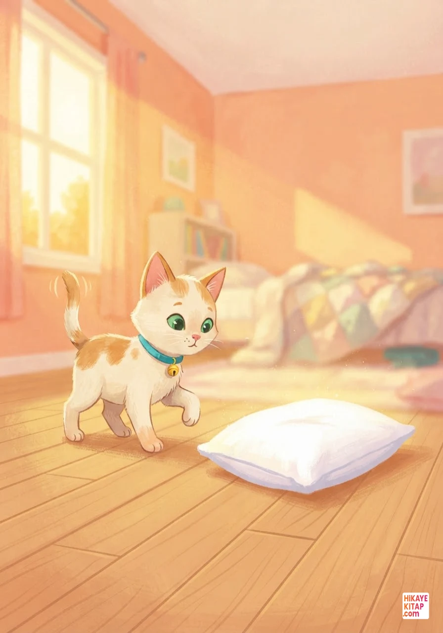 Minik Kedi Misket ve Yumuşak Yastık 1 görseli