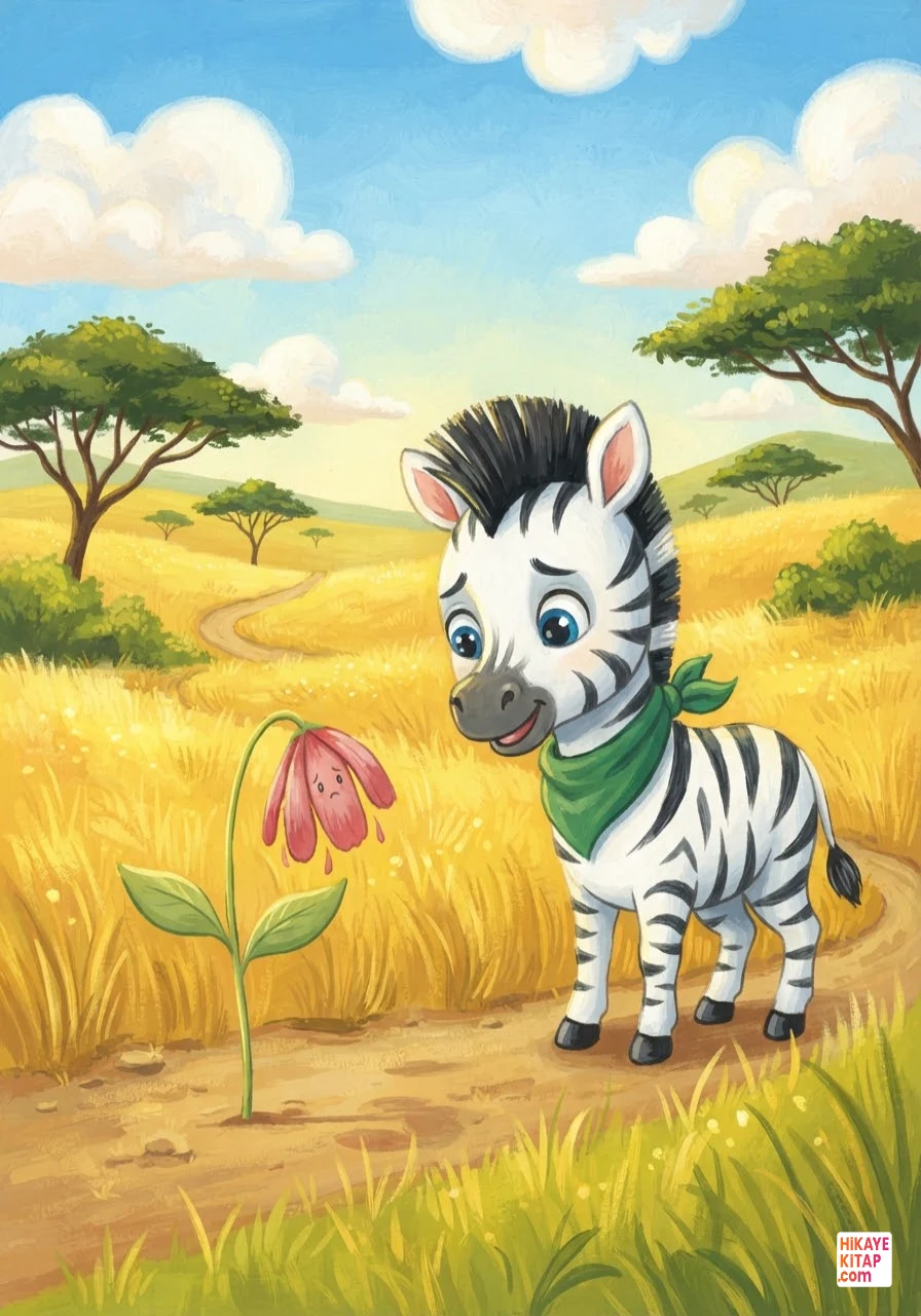 Minik Zebra Zeki ve Susayan Çiçek 1 görseli