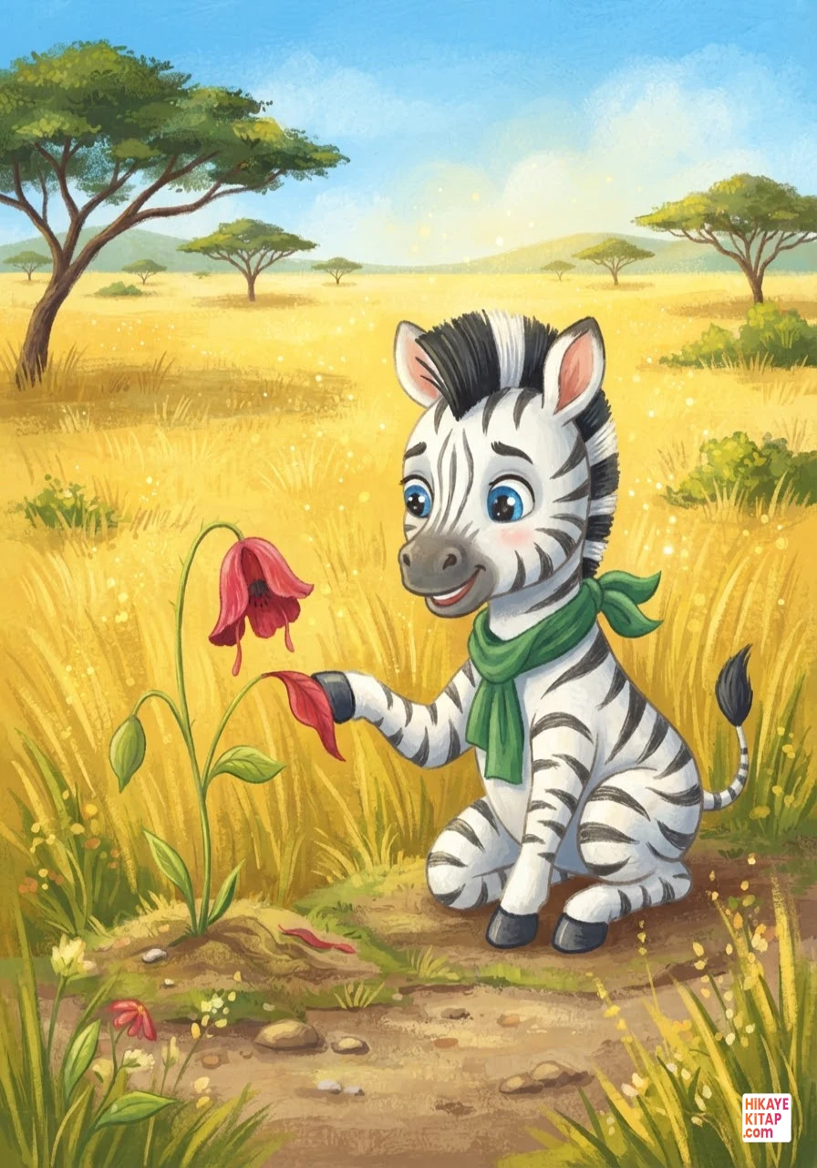 Minik Zebra Zeki ve Susayan Çiçek Sayfa 2 görseli
