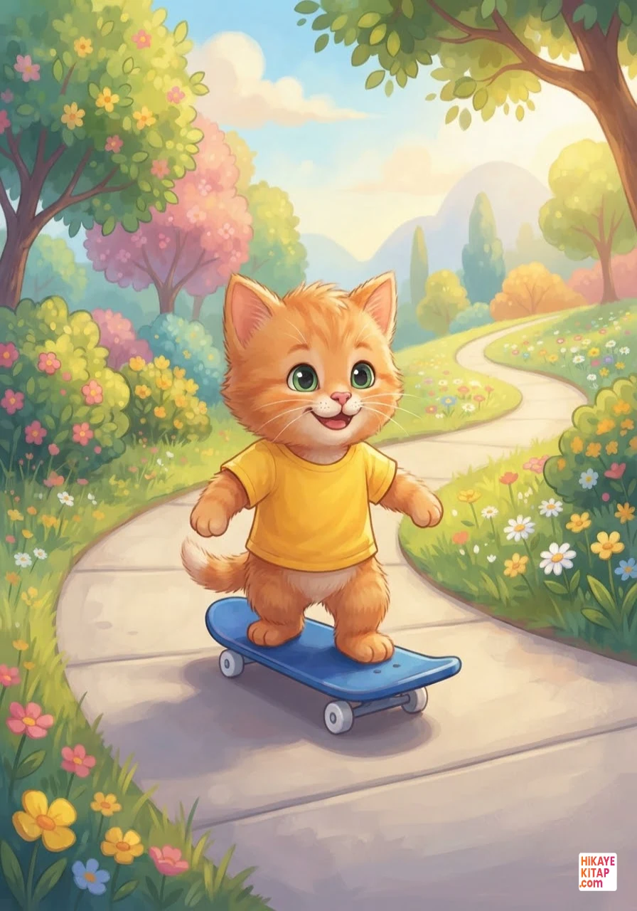 Minik Kedi Pati ve Kaykaylı Fare Sayfa 8 görseli