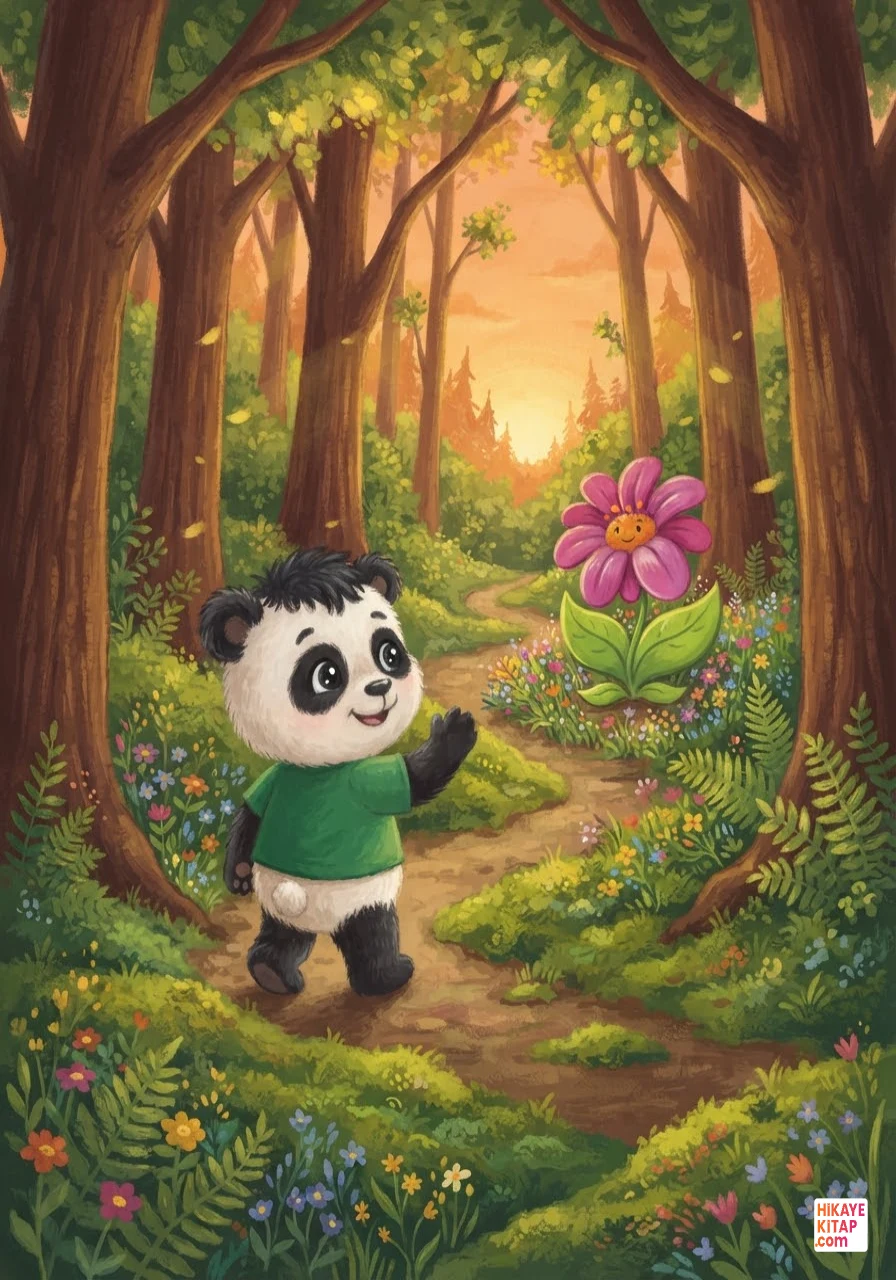 Minik Panda Pati ve Gülümseyen Çiçek Sayfa 12 görseli
