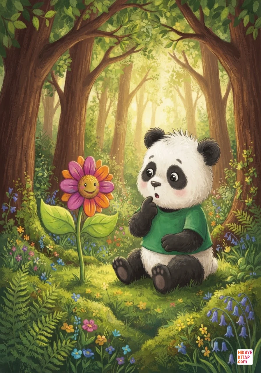 Minik Panda Pati ve Gülümseyen Çiçek Sayfa 8 görseli
