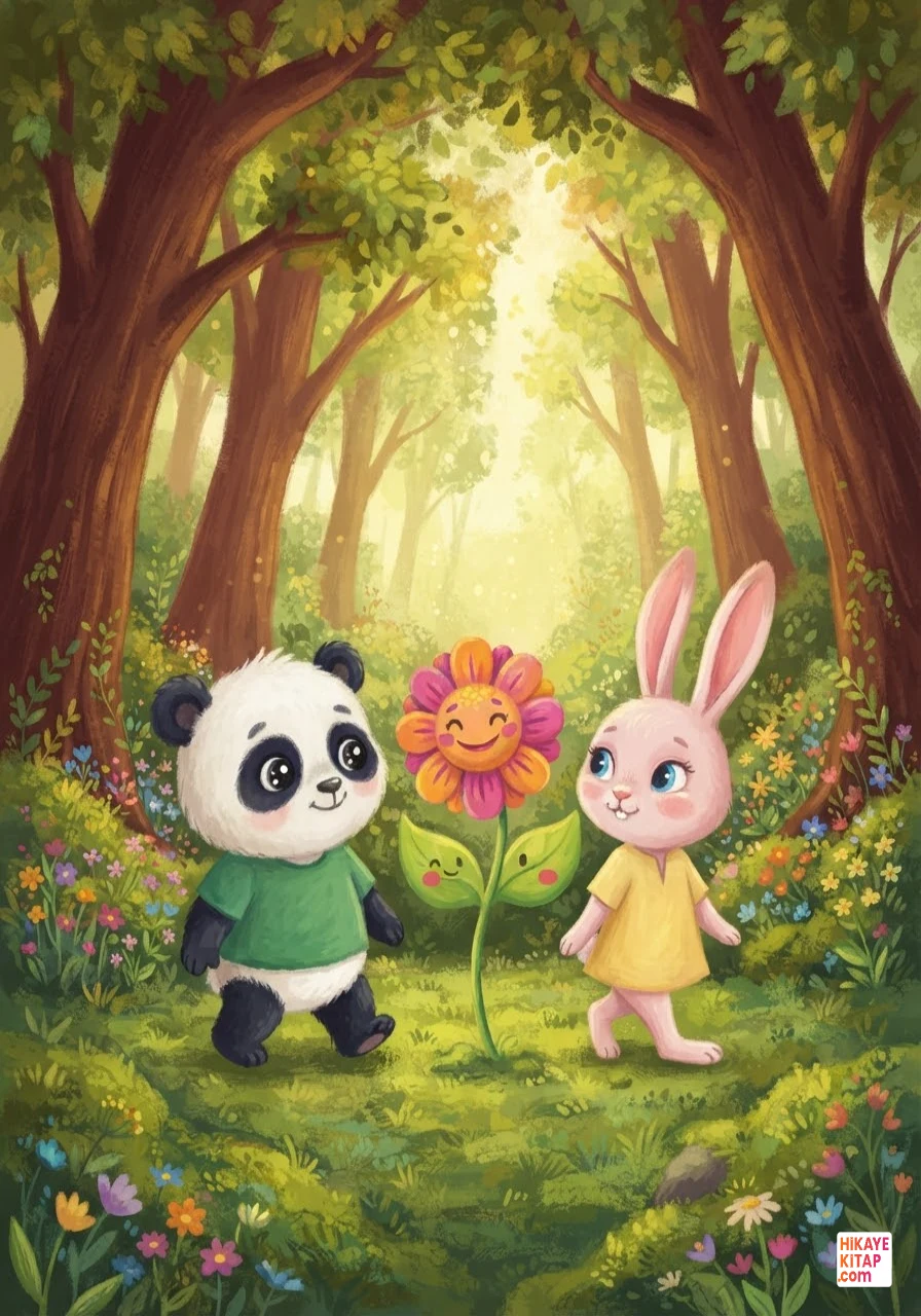 Minik Panda Pati ve Gülümseyen Çiçek Sayfa 9 görseli