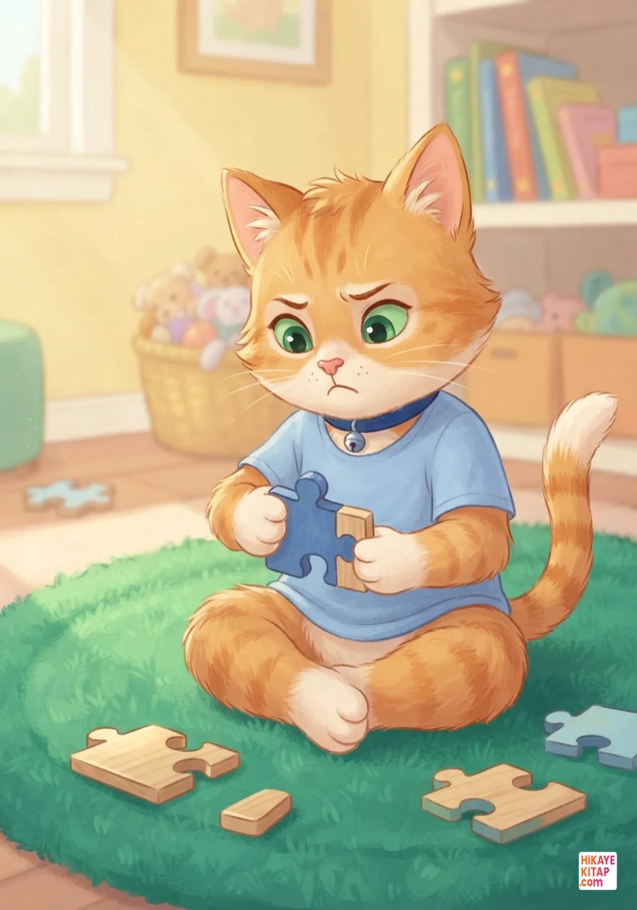 Minik Kedi Misket ve Renkli Yapboz Sayfa 4 görseli