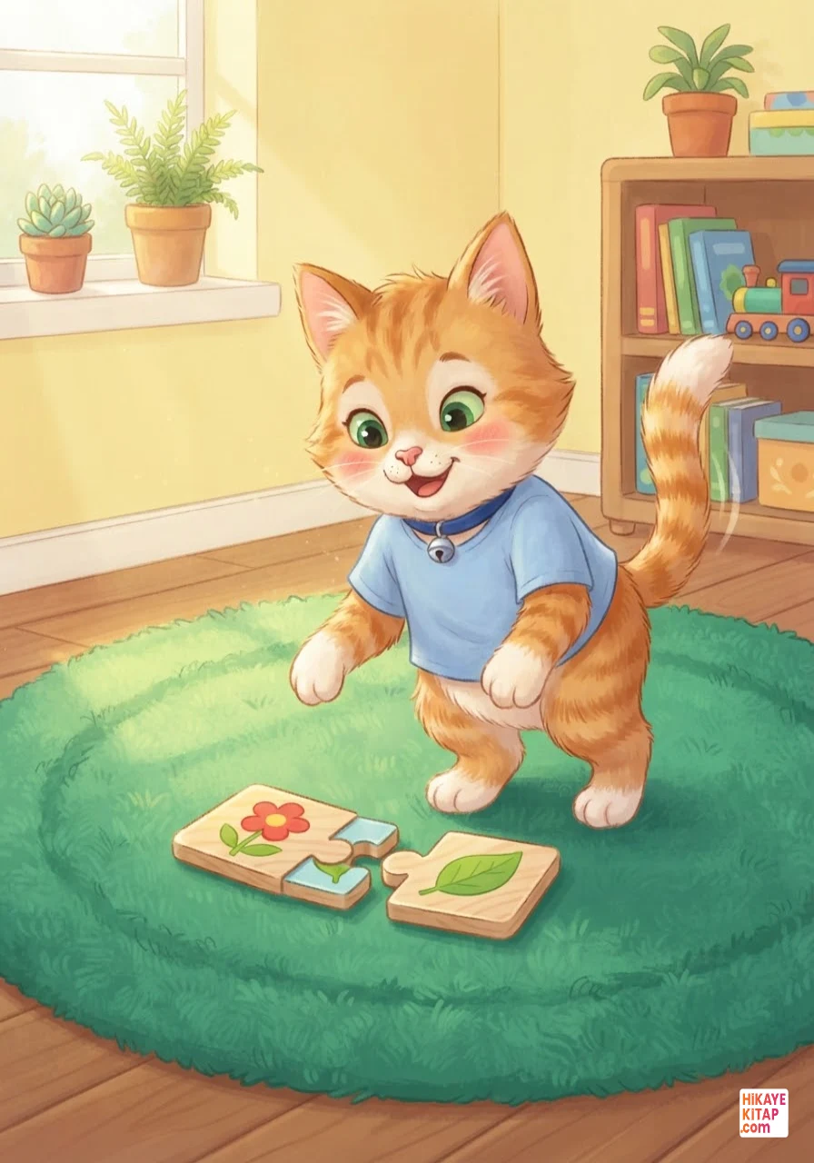 Minik Kedi Misket ve Renkli Yapboz Sayfa 5 görseli