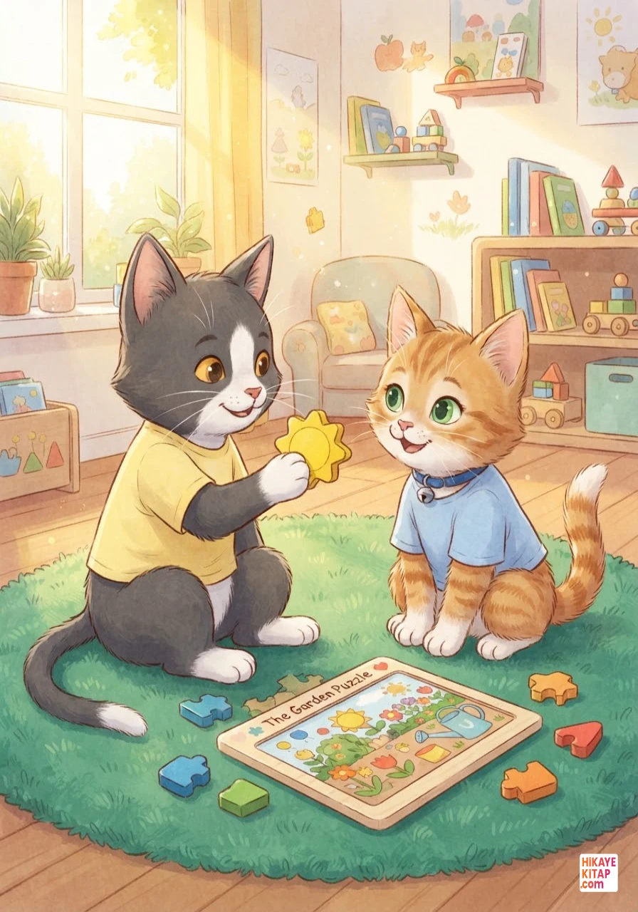 Minik Kedi Misket ve Renkli Yapboz Sayfa 7 görseli