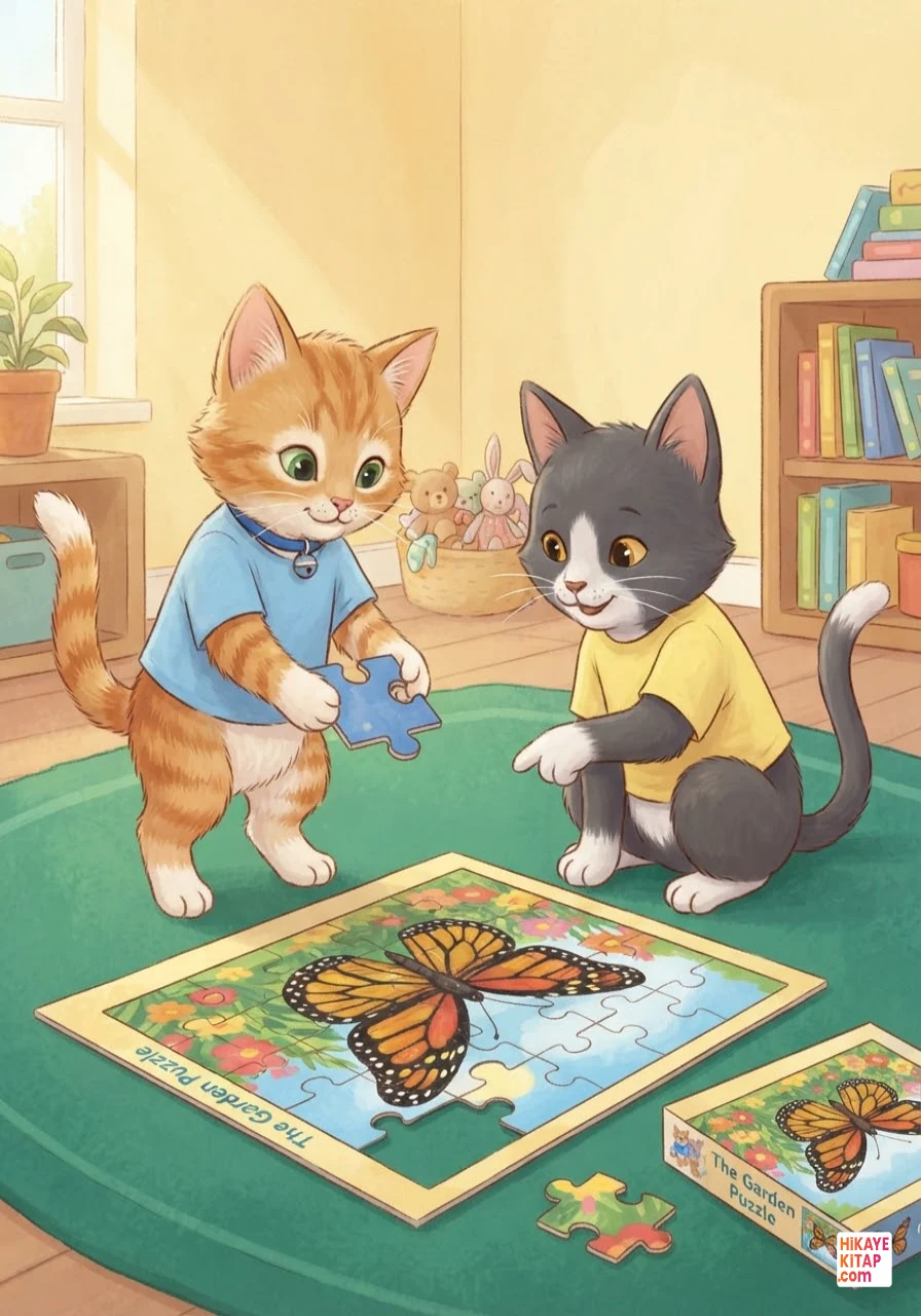 Minik Kedi Misket ve Renkli Yapboz Sayfa 9 görseli
