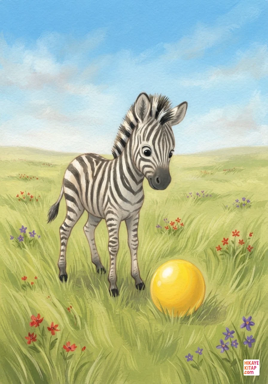 Minik Zebra Zeki ve Sarı Top 1 görseli